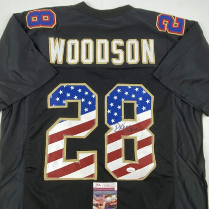 Autographed/Signed Darren Woodson Dallas USA Black Football Jersey JSA COA