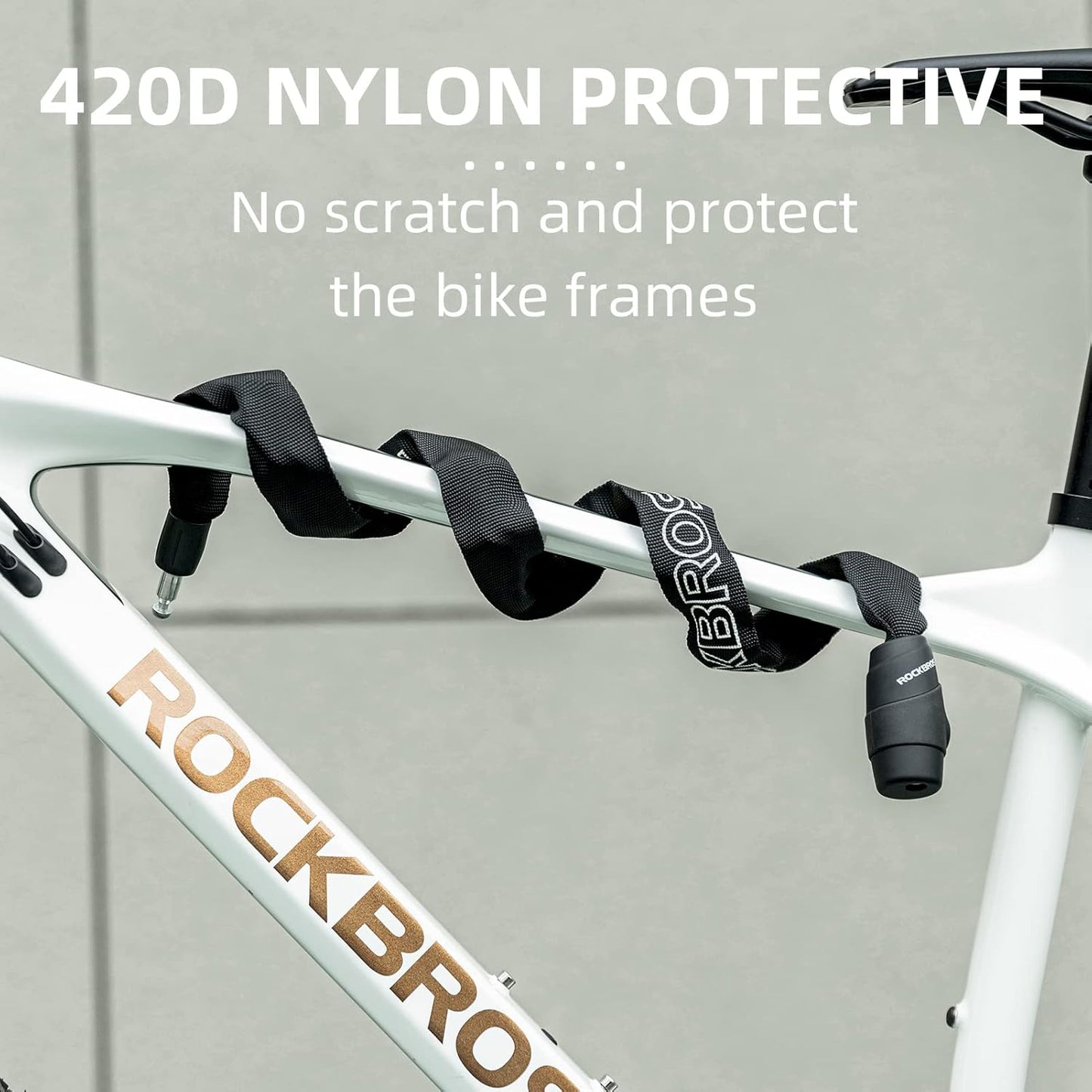 ROCKBROS Bike Lock Chain Bicycle Lock, Heavy Duty Anti Theft