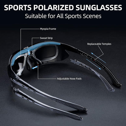 ROCKBROS-Slim Polarised Sports Sunglasses With 4 Interchangeable Lens