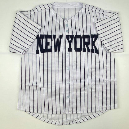 Autographed/Signed Mariano Rivera New York Pinstripe Baseball Jersey JSA COA/LOA