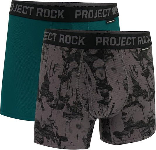 Under Armour Men's Project Rock Performance Tech Mesh Boxerjock Brief, 5" Inseam, 2-Pack