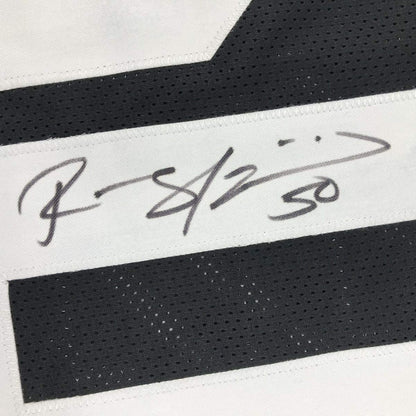 Autographed/Signed Ryan Shazier Pittsburgh Black Retro Football Jersey JSA COA