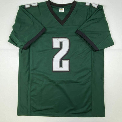Autographed/Signed Jalen Hurts Philadelphia Green Football Jersey JSA COA
