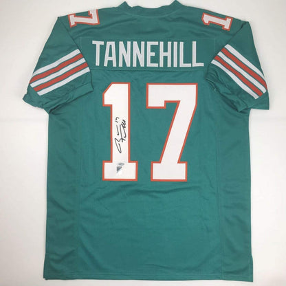 Autographed/Signed Ryan Tannehill Miami Dolphins Teal Football Jersey Tristar COA Holo Only