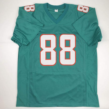 Autographed/Signed Mike Gesicki Miami Teal Football Jersey JSA COA