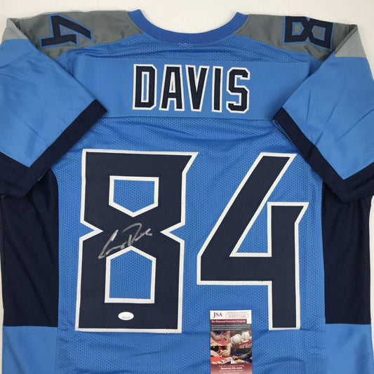 Autographed/Signed Corey Davis Tennessee 2018 Powder Blue Football Jersey JSA COA