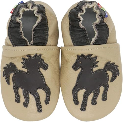 Carozoo Toddler Kids Unisex Slipper Animal Flower Soft Sole Leather Baby Shoes
