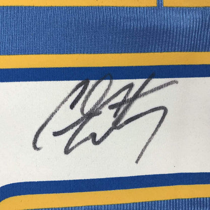 Autographed/Signed Carmelo Anthony Denver Blue Basketball Jersey JSA COA