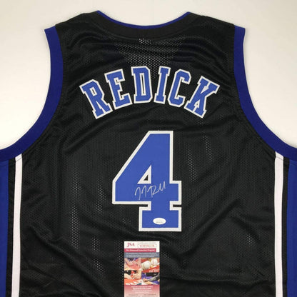 Autographed/Signed JJ J.J. Redick Duke Black College Basketball Jersey JSA COA