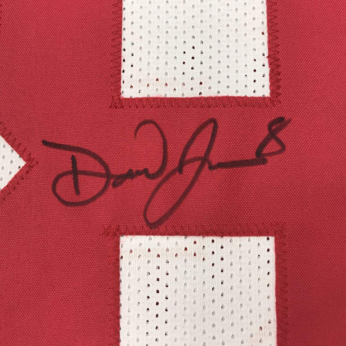 Autographed/Signed Daniel Jones New York White Football Jersey Beckett BAS COA