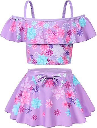 COTRIO Bathing Suits for Girls 2-Pieces Princess Swimsuit Mirabel Swimwear Isabella Bikini Set Dolores Luisa Swimming Suit