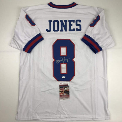 Autographed/Signed Daniel Jones New York Color Rush Football Jersey JSA COA