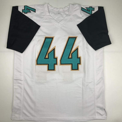Autographed/Signed Myles Jack Jacksonville Retro White Football Jersey JSA COA