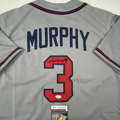 Autographed/Signed Dale Murphy Atlanta Grey Baseball Jersey JSA COA