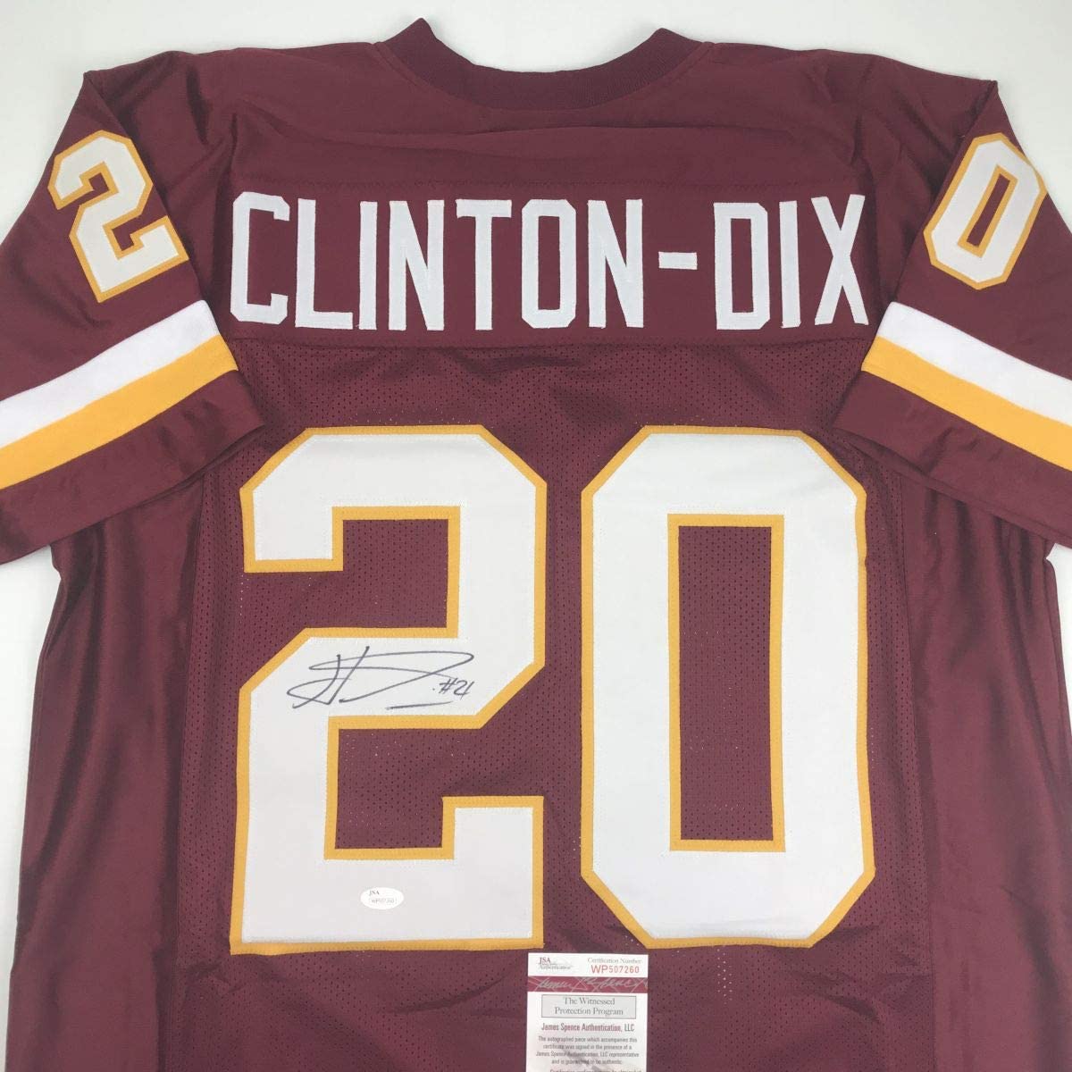 Autographed/Signed Ha Ha HaHa Clinton-Dix Washington Burgundy Football Jersey JSA COA