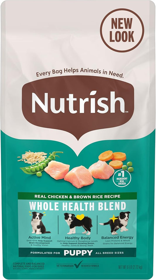 Rachael Ray Nutrish Bright Puppy Premium Natural Dry Dog Food, Real Chicken & Brown Rice Recipe, 14 Pounds