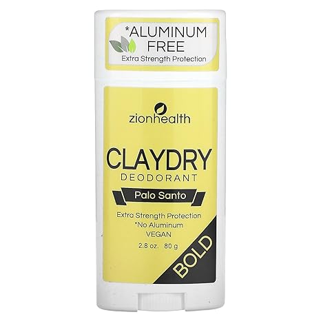 Zion Health Clay Dry Bold Deodorant Stick 2.8 oz Palo Santo