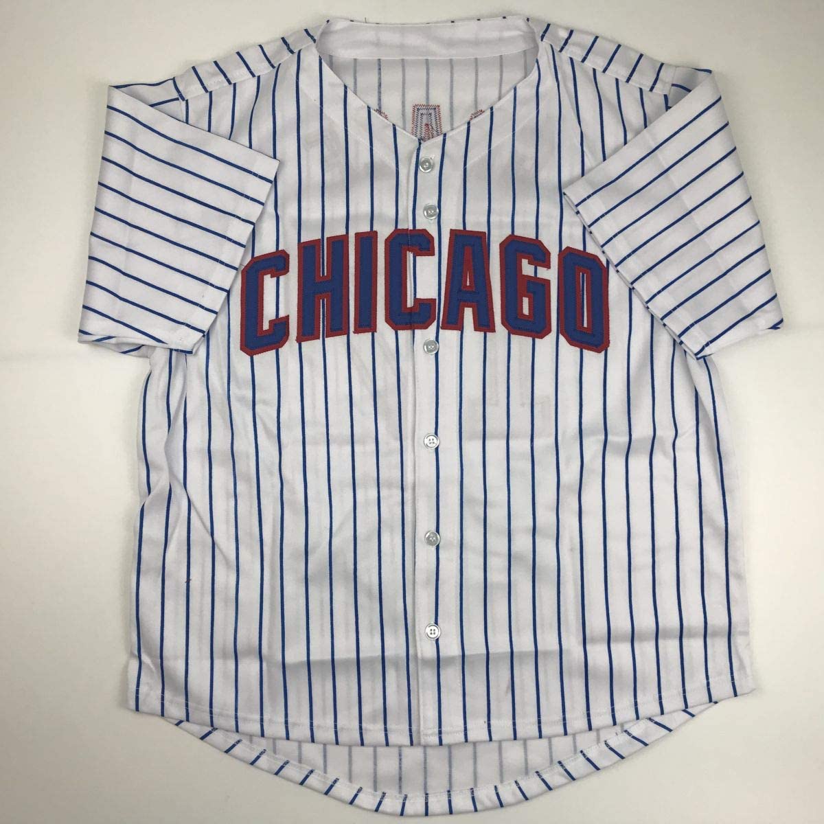 Autographed/Signed Mark Grace Chicago Pinstripe Baseball Jersey JSA COA
