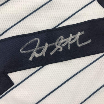 Autographed/Signed Giancarlo Stanton New York Pinstripe Baseball Jersey Beckett BAS COA