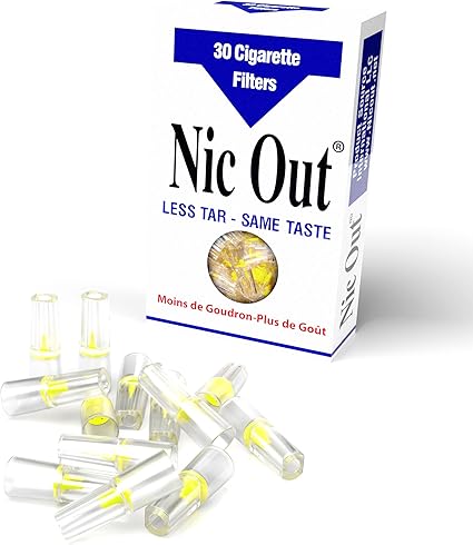 Cigarette Filters 1 Pack (30 Filters) Smoking Free Tar and Nicotine Disposable Nicout Holders for Smokers Don't Quit Smoking Nicfree (1)