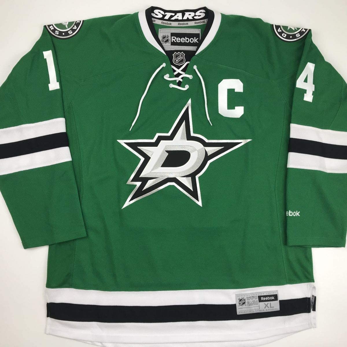 Autographed/Signed Jamie Benn Dallas Green Hockey Jersey Beckett BAS COA