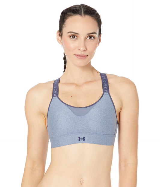 Under Armour Infinity High Heather Bra Aurora Purple Light Heather/Tempered Steel LG (US 12-14)