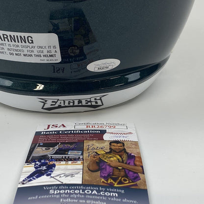 Autographed/Signed DeVonta Smith Philadelphia Eagles Full Size FS F/S Replica Football Helmet JSA COA