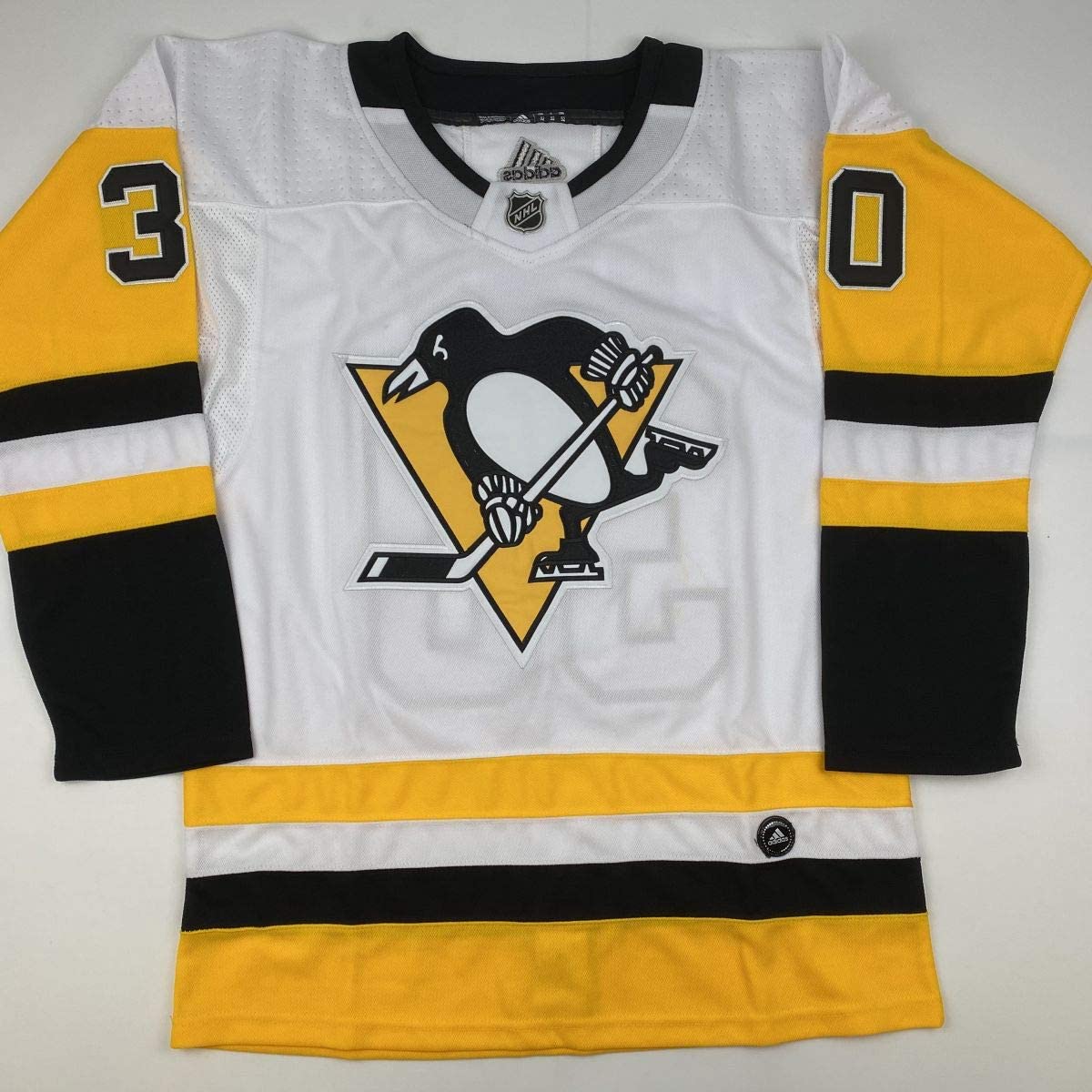 Autographed/Signed Matt Murray Pittsburgh White Hockey Jersey Beckett BAS COA