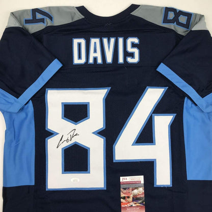 Autographed/Signed Corey Davis Tennessee 2018 Dark Blue Football Jersey JSA COA