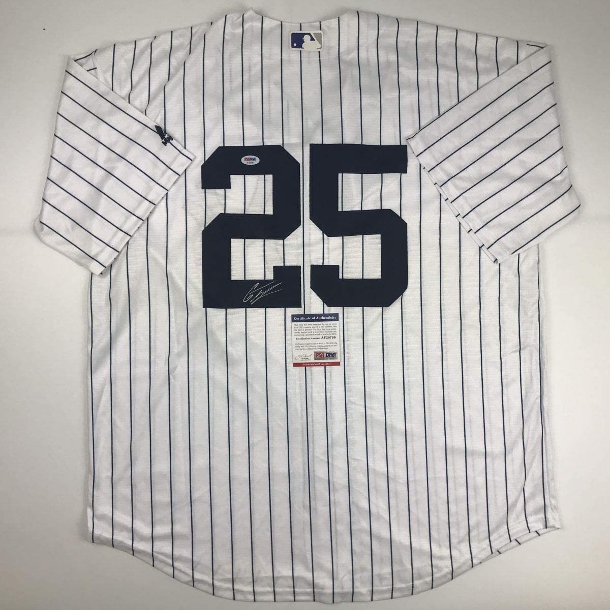 Autographed/Signed Gleyber Torres New York Pinstripe Baseball Jersey PSA/DNA COA