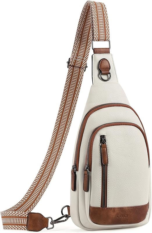 CLUCI Crossbody Bags for Women - Sling Backpack Travel Bag in Leather