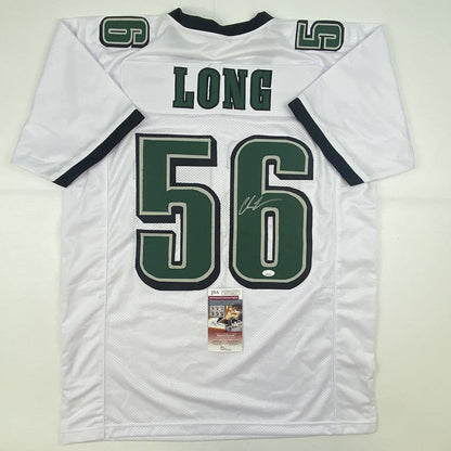 Autographed/Signed Chris Long Philadelphia White Football Jersey JSA COA