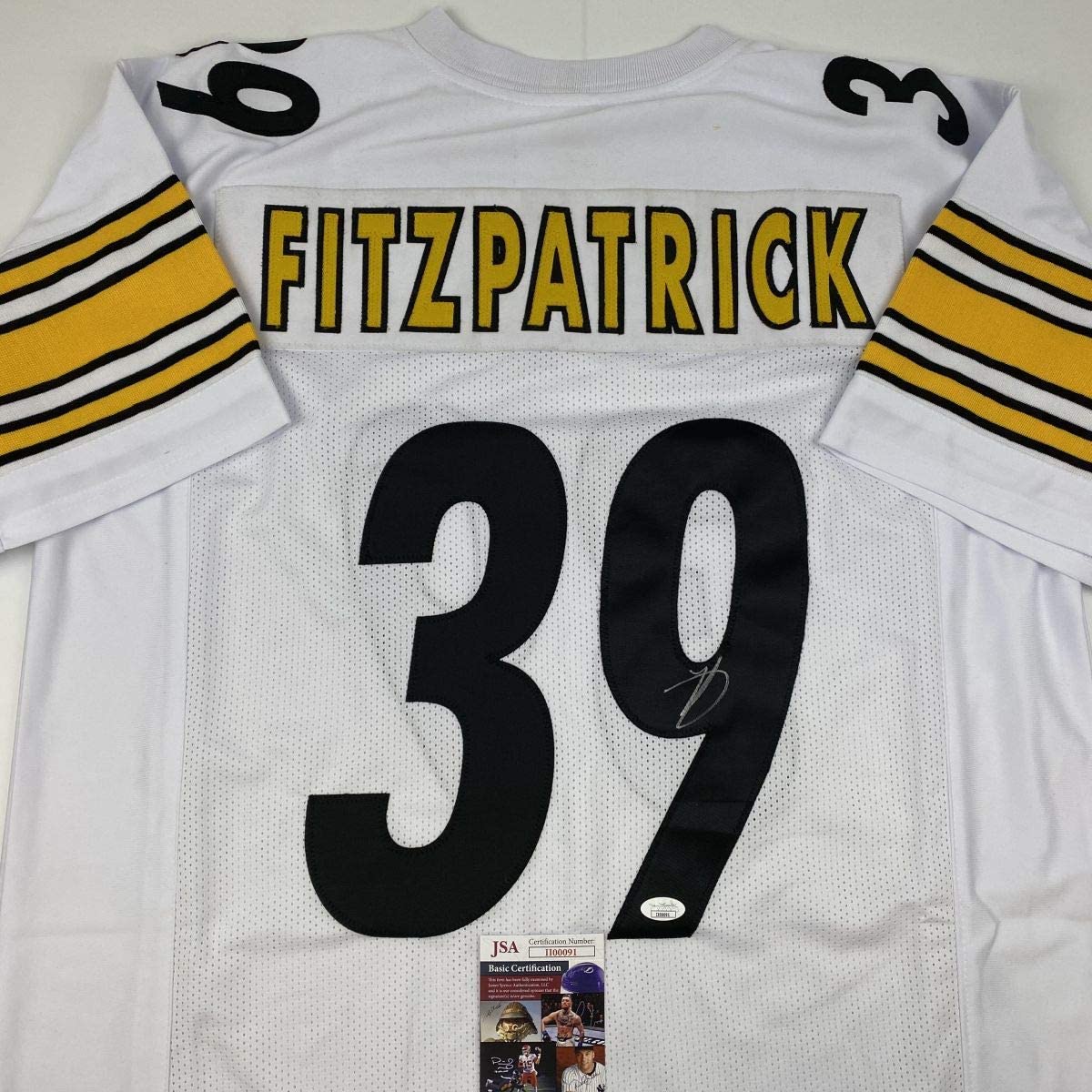 Autographed/Signed Minkah Fitzpatrick Pittsburgh White Football Jersey JSA COA