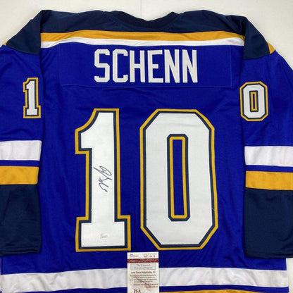 Autographed/Signed Brayden Schenn St. Louis Blue Hockey Jersey JSA COA