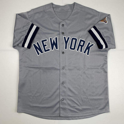 Autographed/Signed Tino Martinez New York Grey Baseball Jersey PSA/DNA COA