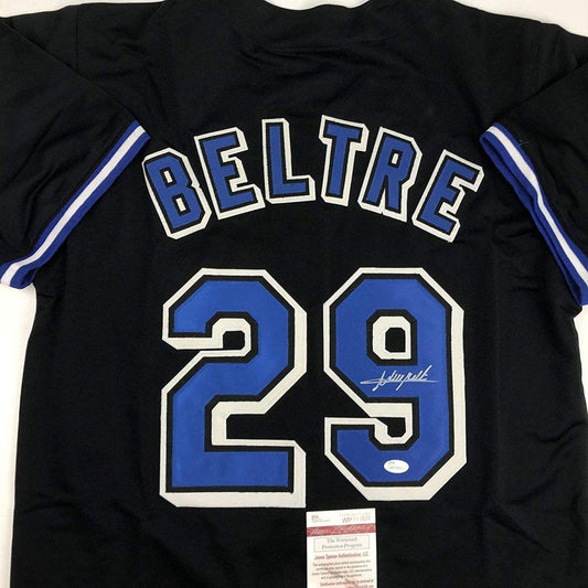 Autographed/Signed Adrian Beltre Texas Black Baseball Jersey JSA COA
