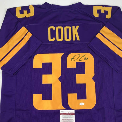 Autographed/Signed Dalvin Cook Minnesota Color Rush Football Jersey JSA COA