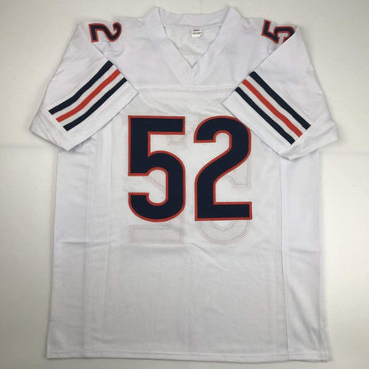 Autographed/Signed Khalil Mack Chicago White Football Jersey Beckett BAS COA