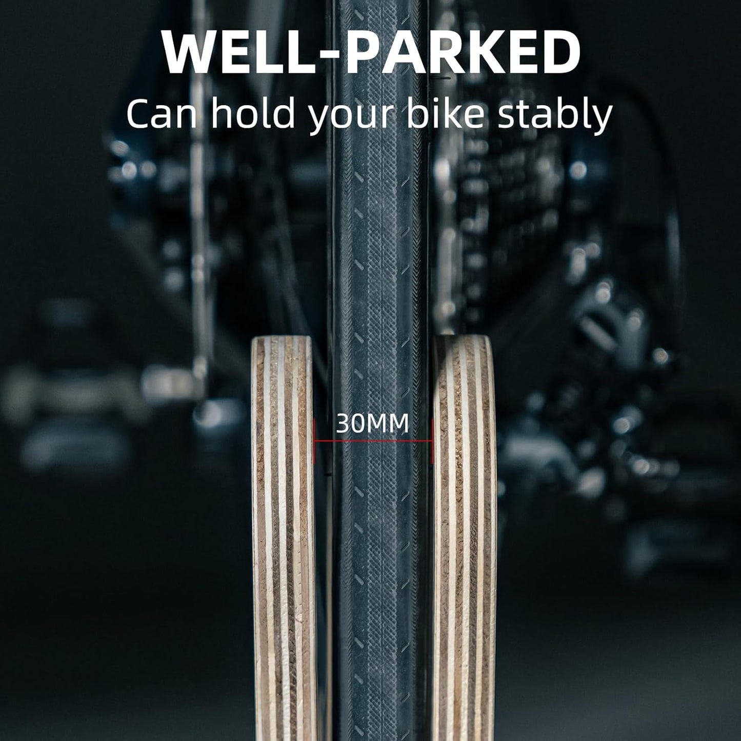 ROCKBROS Wooden Bike Stand Stylish Stable Storage