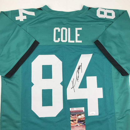 Autographed/Signed Keelan Cole Jacksonville Teal Football Jersey JSA COA