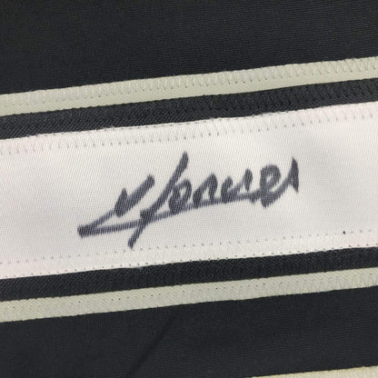 Autographed/Signed Yoan Moncada Chicago Black Baseball Jersey Beckett BAS COA