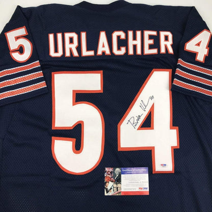 Autographed/Signed Brian Urlacher Chicago Blue Football Jersey PSA/DNA COA