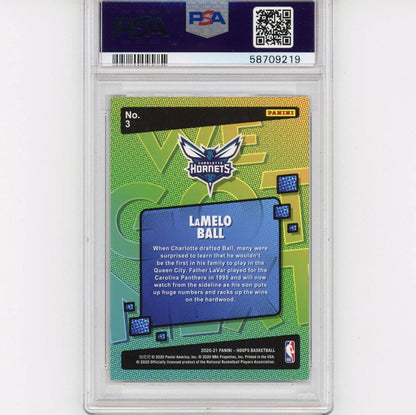 Graded 2020-21 Panini Hoops LaMelo Ball #3 We Got Next Rookie RC Basketball Card PSA 10 Gem Mint