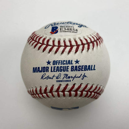 Autographed/Signed David Ortiz Rawlings Official Major League Baseball ROML Beckett BAS COA Auto