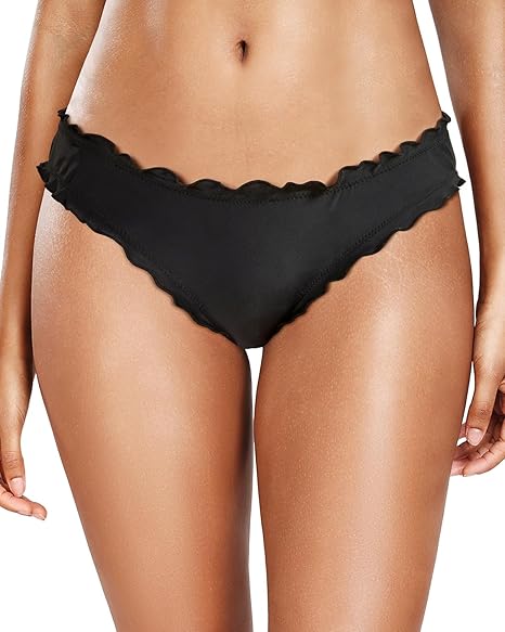 Tempt Me Women Twist Bikini Bottom Moderate High Cut Bathing Suit Bottoms Ruched Swimsuit Bottom