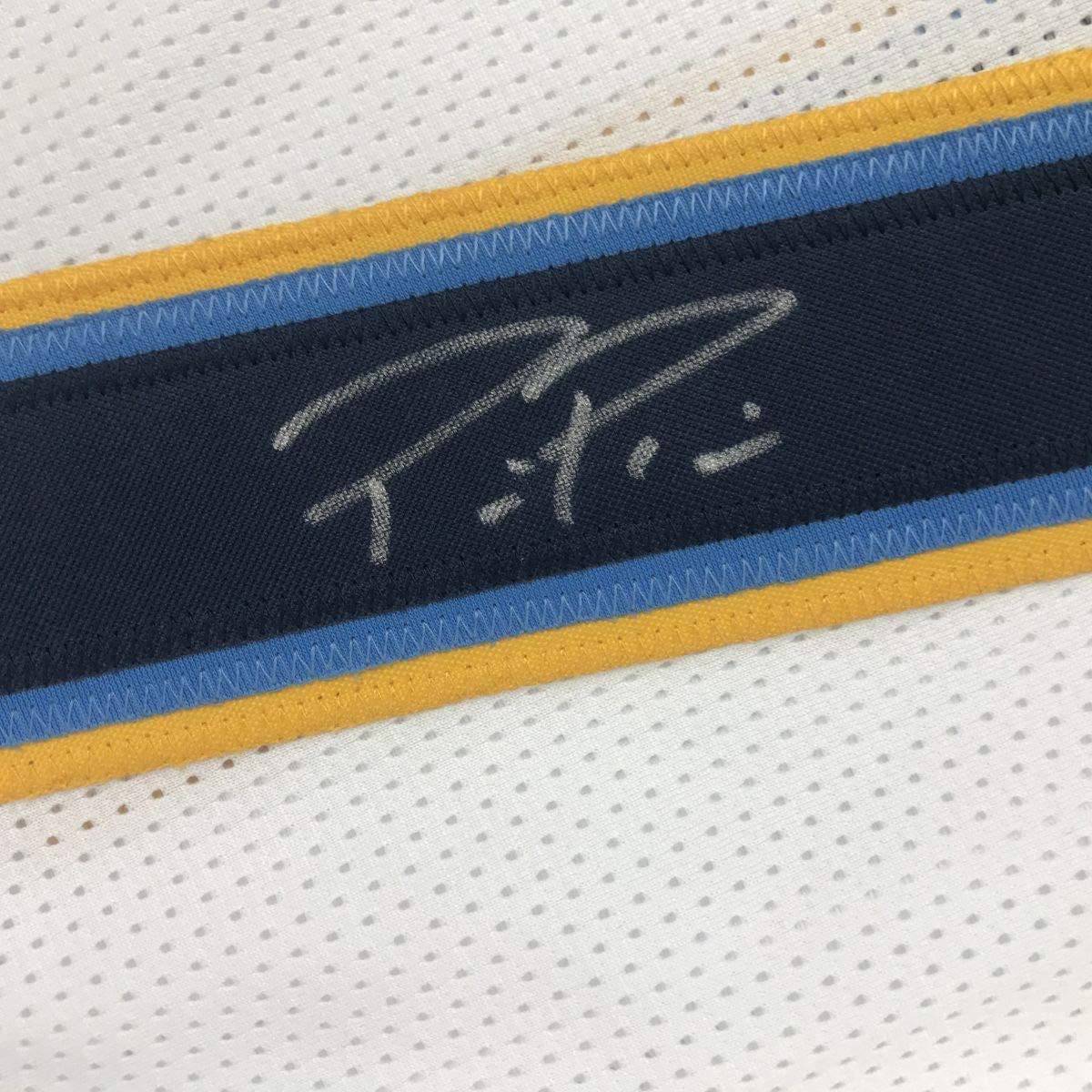 Autographed/Signed Philip Rivers Los Angeles LA White Football Jersey Beckett BAS COA