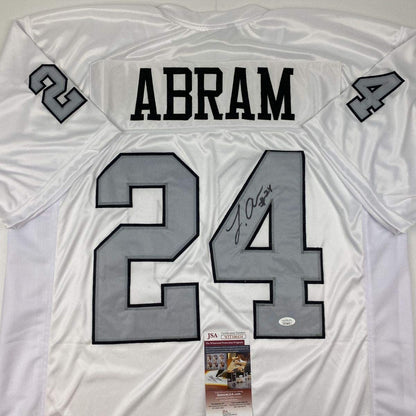 Autographed/Signed Johnathan Abram Las Vegas Oakland Color Rush Football Jersey JSA COA