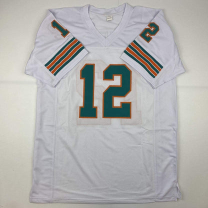 Autographed/Signed Bob Griese Miami White Football Jersey JSA COA
