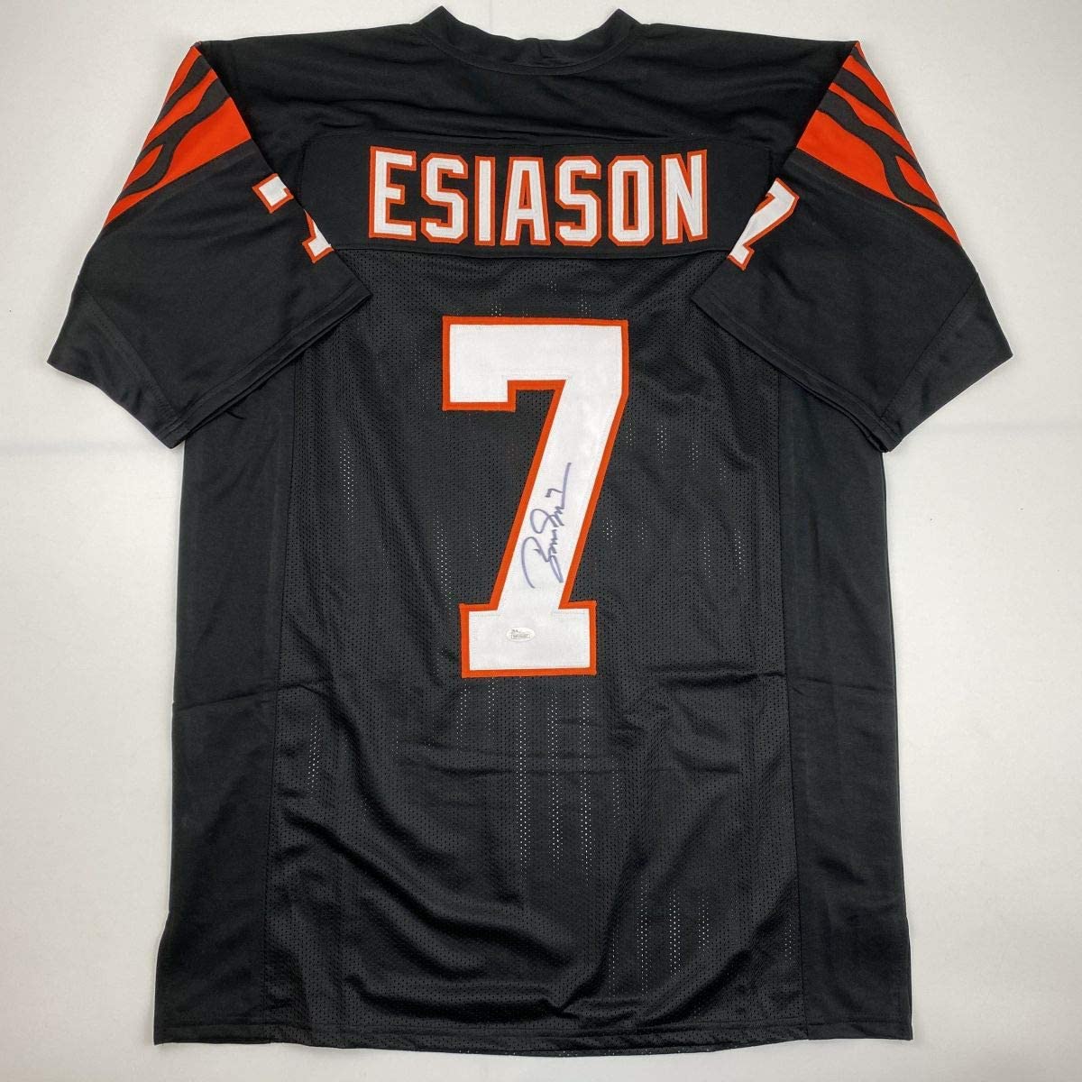 Autographed/Signed Boomer Esiason Cincinnati Black Football Jersey JSA COA
