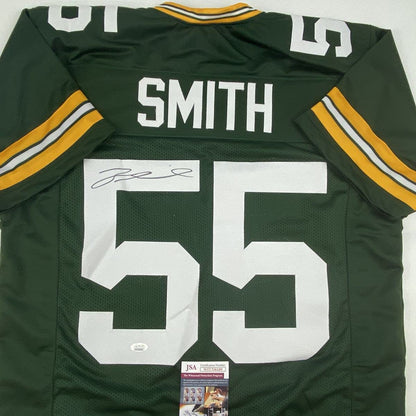 Autographed/Signed Za'Darius Smith Green Bay Green Football Jersey JSA COA